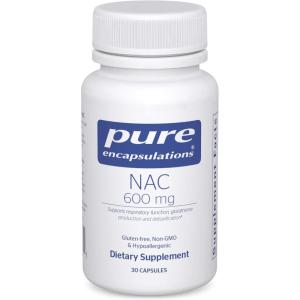 Pure Encapsulations NAC 600 mg – N-Acetyl Cysteine NAC Supplement for Lung Health & Immune Support, Liver Support & Antioxidants* – with Freeform N-Acetyl-L-Cysteine – 90 Capsules(30 Count (Pack of 1))