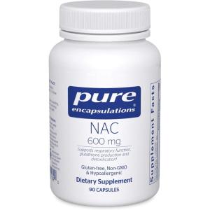 Pure Encapsulations NAC 600 mg – N-Acetyl Cysteine NAC Supplement for Lung Health & Immune Support, Liver Support & Antioxidants* – with Freeform N-Acetyl-L-Cysteine – 90 Capsules(90 Count (Pack of 1))