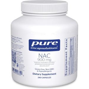 Pure Encapsulations NAC 900 mg – N-Acetyl Cysteine Amino Acid Supplement for Lung & Immune Support, Liver & Antioxidants* – 120 Capsules(240 Count (Pack of 1))