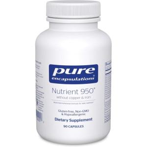 Pure Encapsulations Nutrient 950 Without Copper & Iron | Hypoallergenic Multi-Vitamin/Mineral Formula for Optimal Health | 90 Capsules(90 Count (Pack of 1))