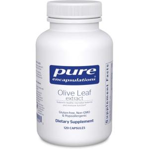 Pure Encapsulations Olive Leaf Extract | Hypoallergenic Supplement Supports Immune System and Healthy Intestinal Environment | 120 Capsules(120 Count (Pack of 1))