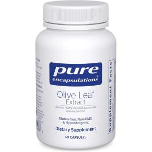 Pure Encapsulations Olive Leaf Extract | Hypoallergenic Supplement Supports Immune System and Healthy Intestinal Environment | 120 Capsules(60 Count (Pack of 1))