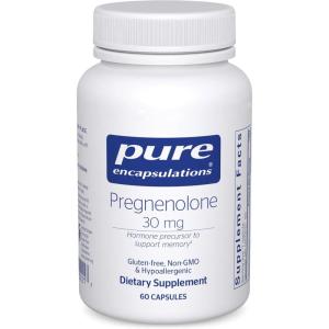 Pure Encapsulations Pregnenolone – 30 mg – Hormone Support – Memory Support & Brain Supplement – Gluten Free & Vegan – 60 Capsules(60 Count (Pack of 1))