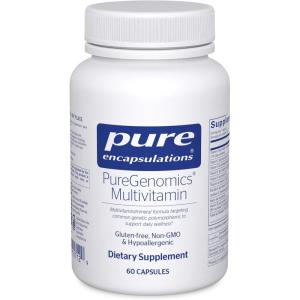 Pure Encapsulations PureGenomics Multivitamin – Supplement to Support Nutrient Requirements of Common Genetic Variations – with Vitamin A,B,C,D,E, K & Minerals – 30 Capsules(60 Count (Pack of 1))