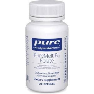 Pure Encapsulations PureMelt B12 Folate – Active B Vitamin with L-5-MTHF – Metabolism Support & Red Blood Cell Function* – Non-GMO & Vegan – 90 Lozenges