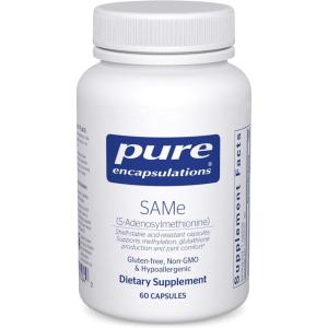 Pure Encapsulations SAMe S-Adenosylmethionine 180’s – Supports Joint Health & Glutathione Production* – Gluten Free & Non-GMO – 60 Capsules
