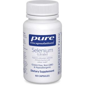 Pure Encapsulations Selenium (Citrate) – for Immune System Support & Cellular Health – Antioxidant Supplement – Supports Blood Flow* – Gluten Free & Vegan – 180 Capsules(60 Count (Pack of 1))