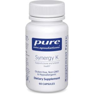 Pure Encapsulations Synergy K – with Vitamin K1, K2 & D3 – Supports Bones, Blood Vessels, Vascular Elasticity & Calcium Utilization* – Includes Cholecalciferol – Gluten Free & Non-GMO – 60 Capsules(60 Count (Pack of 1))