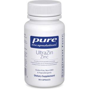 Pure Encapsulations UltraZin Zinc | Enhanced Absorption Mineral Support for Metabolism and Immune Health* | 90 Capsules