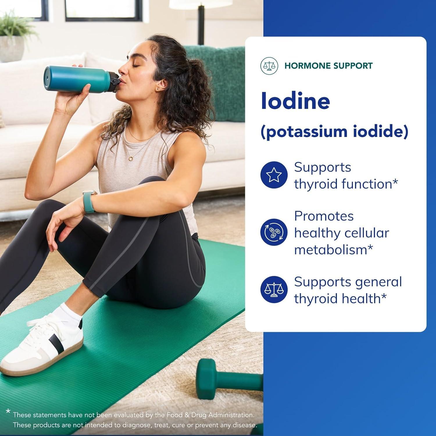 image:imagePure Encapsulations Iodine Supplement to Support The Thyroid amp Help Maintain Healthy Cellular Metabolism with Premium Potassium Iodide 120 Capsules
