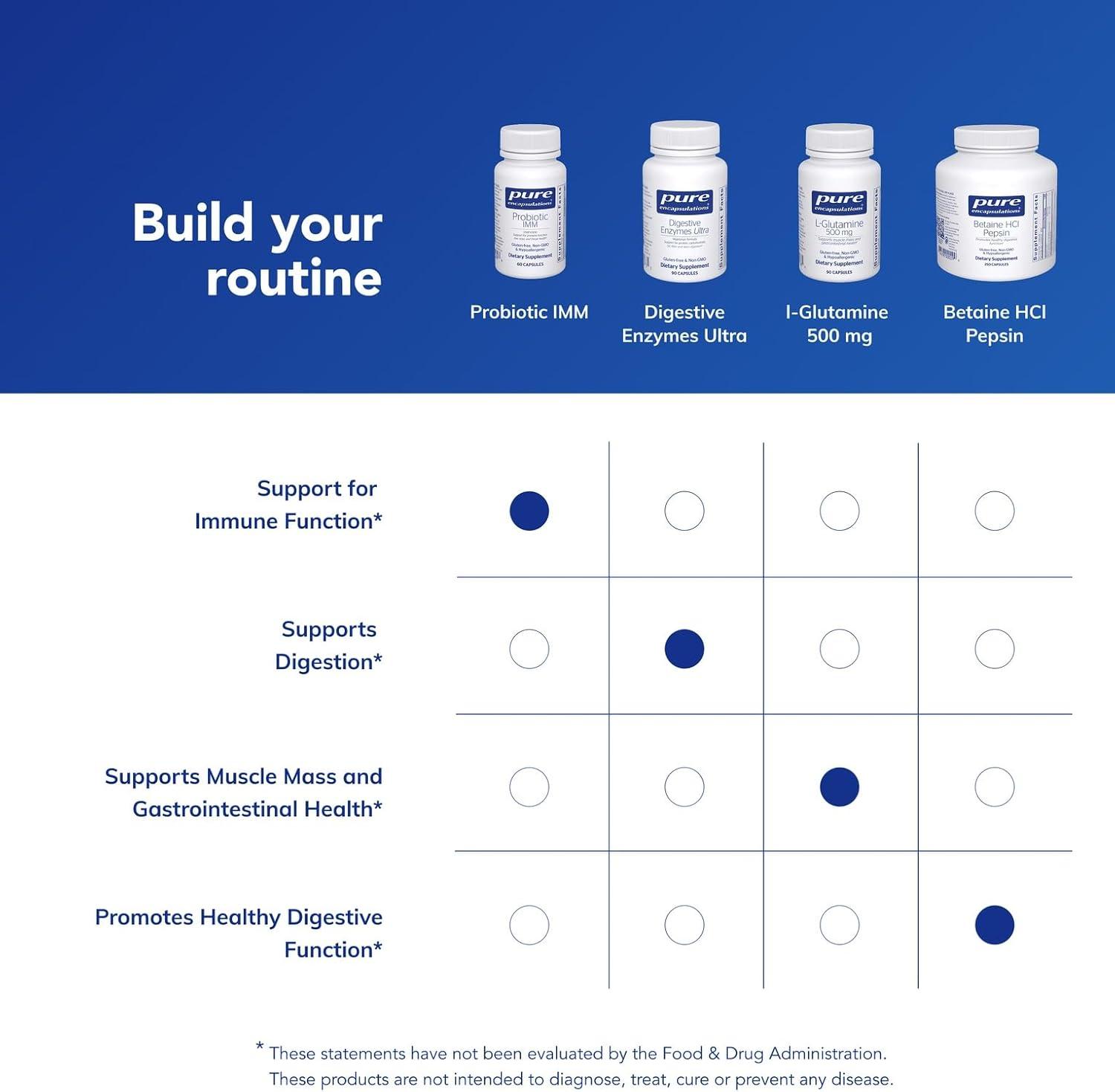 image:imagePure Encapsulations Probiotic IMM Shelf Stable Probiotic Blend to Support Immune Function and Maintain Eye Nose and Throat Health 60 CapsulesStandard Packaging