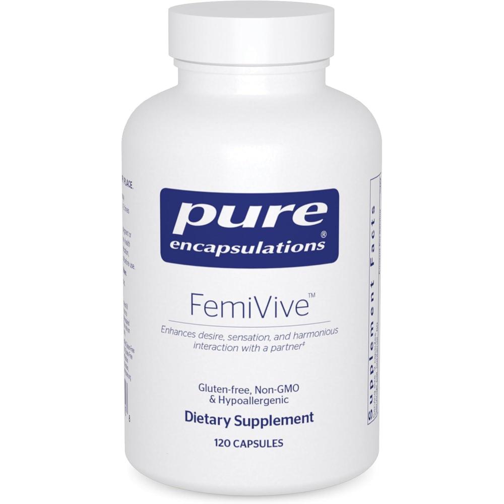 image:imagePure Encapsulations FemiVive Ashwagandha for Women Dietary Supplement to Aid Womens Pleasure Gluten Free amp NonGMO 120 Capsules