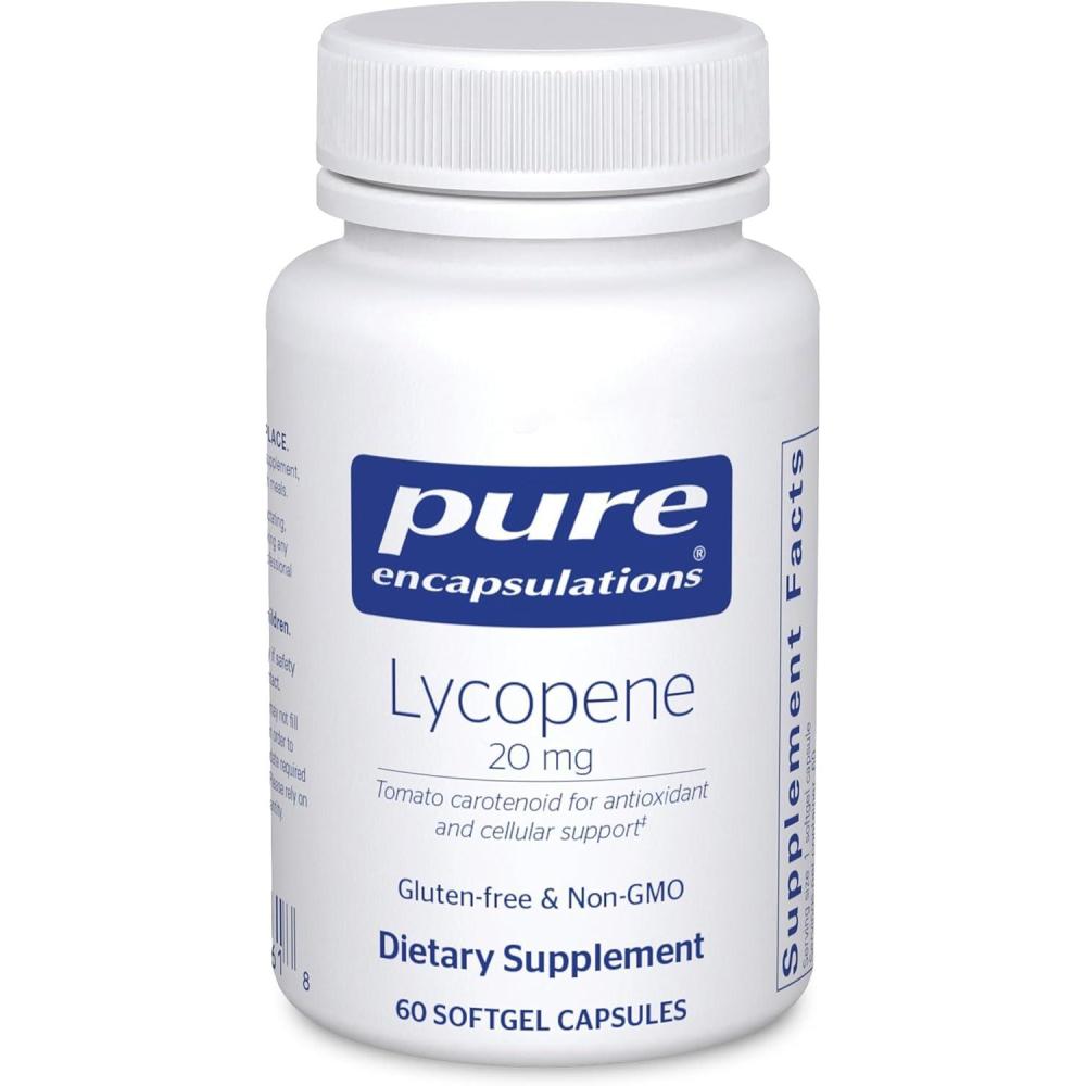 image:imagePure Encapsulations Lycopene 20 mg Dietary Supplement for Cellular and Macular Support 120 Softgel Capsules60 Count Pack of 1