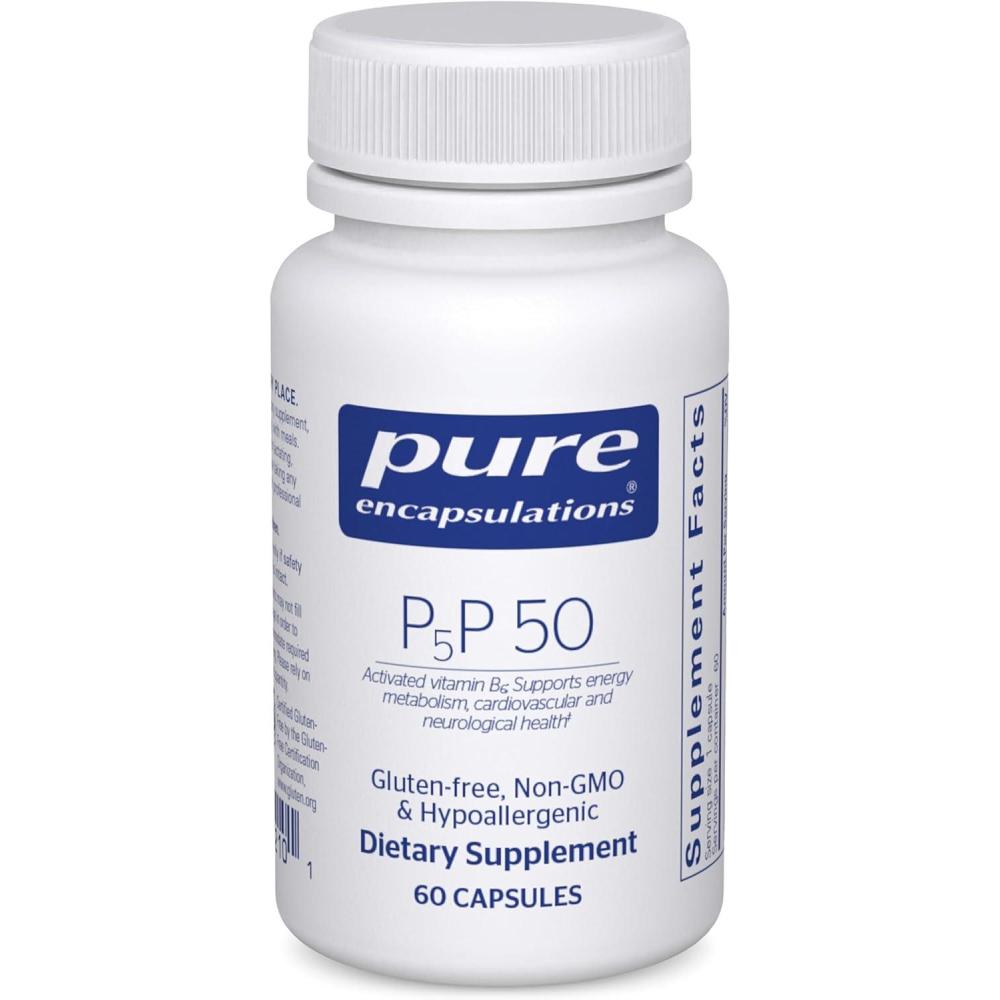 image:imagePure Encapsulations P5P 50 Active Vitamin B6 Supports Energy Metabolism amp Brain Health Gluten Free amp NonGMO 60 Capsules60 Count Pack of 1