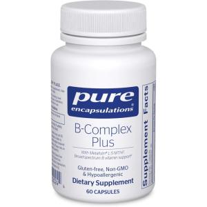 Pure Encapsulations B-Complex Plus – B Vitamins Supplement to Support Neurological Health, Cardiovascular Health, Energy Levels & Nervous System Support* – with Vitamin B12 & More – 120 Capsules(Unflavored)