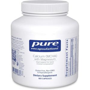 Pure Encapsulations Calcium MCHA with Magnesium | Hypoallergenic Dietary Supplement for Bone Support | 180 Capsules