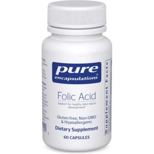 Pure Encapsulations Folic Acid | Hypoallergenic Dietary Supplement | 60 Capsules