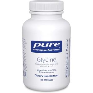Pure Encapsulations Glycine – Supports Restful Sleep & Liver Detox* – Liver Supplement – Vegan & Gluten-Free – 180 Capsules(180 Count (Pack of 1))