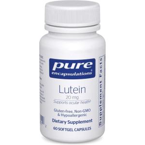 Pure Encapsulations Lutein 20 mg | Hypoallergenic Antioxidant Support for Healthy Visual Function | 120 Softgel Capsules(60 Count (Pack of 1))