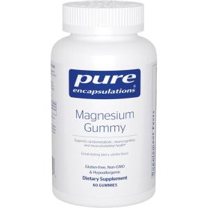 Pure Encapsulations Magnesium Gummy – Magnesium Citrate – Supports Heart Health & Relaxation* – for Children & Adults – Vegan & <0.5g Sugar per Gummy - 60 Gummies