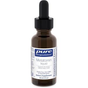 Pure Encapsulations Melatonin Liquid | Hypoallergenic Supplement Supports The Body’s Natural Sleep Cycle | 1 fl. oz.