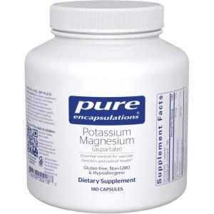 Pure Encapsulations Potassium Magnesium (Aspartate) | Supplement to Support Heart, Muscular, Bone, and Nerve Health* | 90 Capsules(180 Count (Pack of 1))