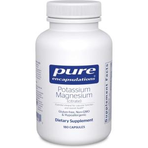 Pure Encapsulations Potassium Magnesium (Citrate) – for Heart Health & Bone Mineralization* – Optimal Absorption – Gluten Free & Non-GMO – 180 Capsules