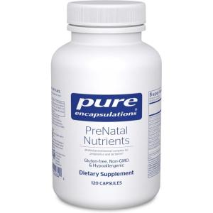 Pure Encapsulations PreNatal Nutrients – for Pregnancy & Lactation – Aids Energy & DNA Development* – with Folate, Choline & Iron – Gluten Free & Non-GMO – 120 Capsules(120 Count (Pack of 1))