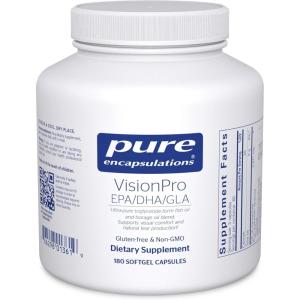 Pure Encapsulations VisionPro EPA/DHA/GLA | Supports Natural Tear Production and Retention of Eye Moisture* | 180 Softgel Capsules(180 Count (Pack of 1))