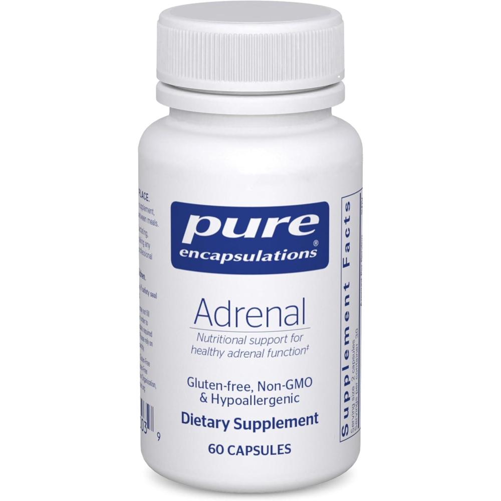 image:imagePure Encapsulations Adrenal Cortex Supplement Supplement to Support Cortisol Health Energy Levels Stress Moderation and Gland Function with Bovine Whole Adrenal amp Cortex 60 Capsules