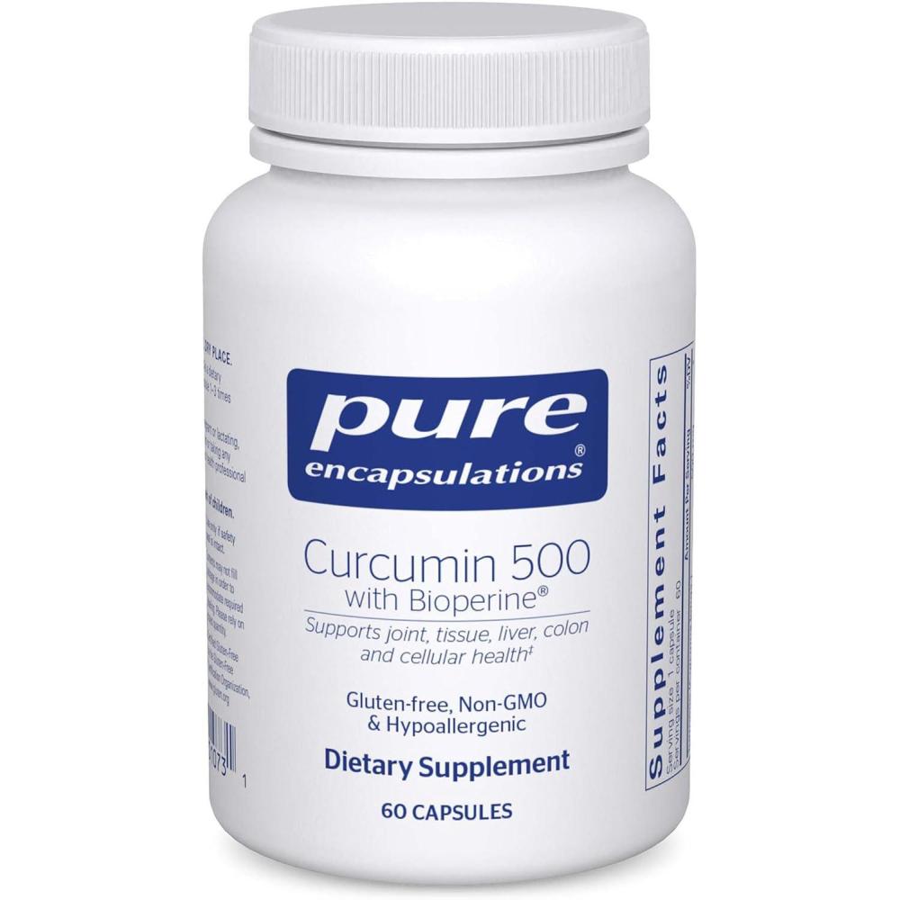 image:imagePure Encapsulations Curcumin 500 with Bioperine Antioxidant Supplement to Support Joints Tissue Liver Colon amp Cellular Health with Turmeric Curcumin amp Bioperine 120 Capsules60 Count Pack of 1
