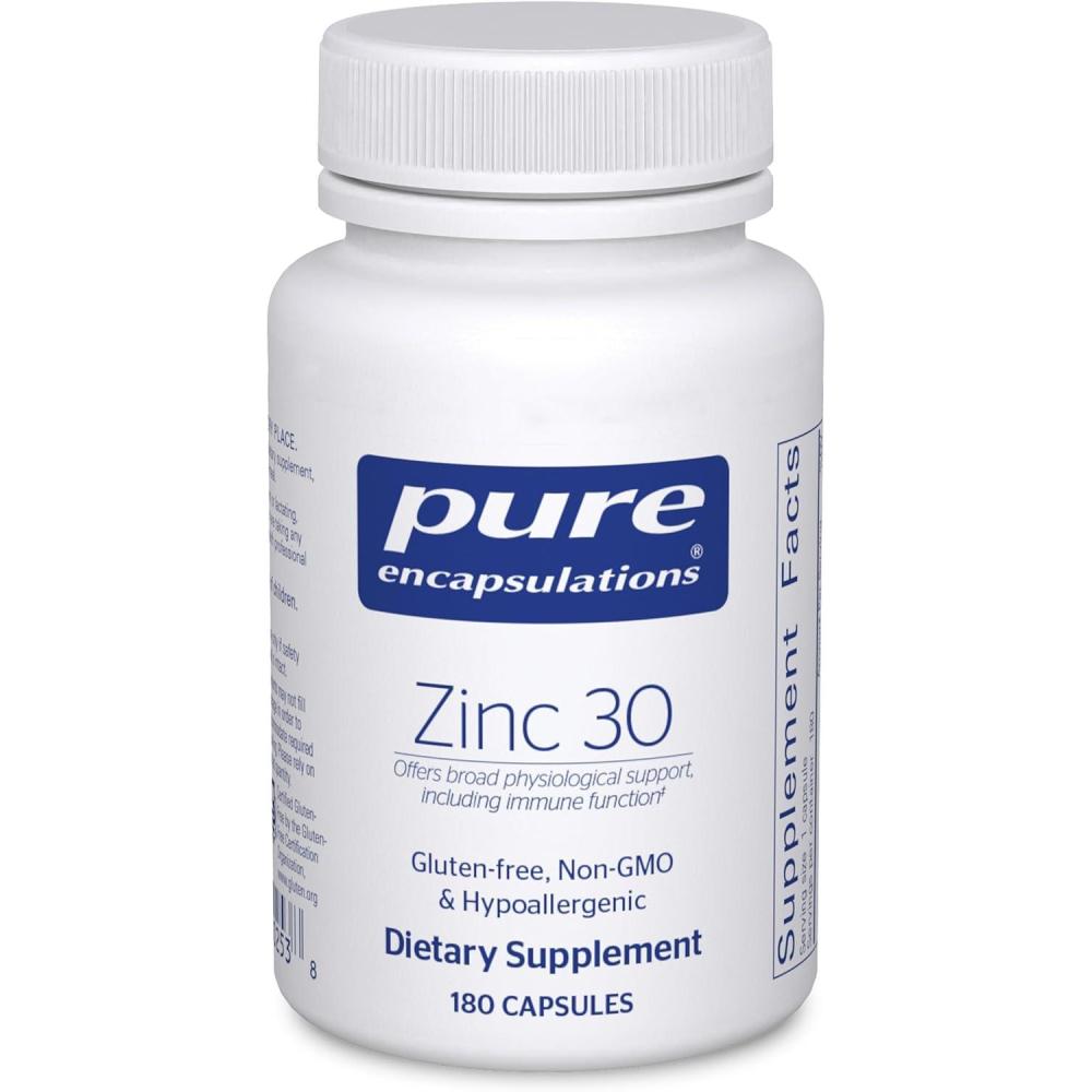image:imagePure Encapsulations Zinc 30 mg Supplement for Immune System Support Growth and Development and Wound Healing with Zinc Picolinate 30 mg 60 Capsules180 Count Pack of 1