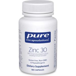 Pure Encapsulations Zinc 30 mg – Supplement for Immune System Support, Growth and Development, and Wound Healing* – with Zinc Picolinate 30 mg – 60 Capsules(180 Count (Pack of 1))