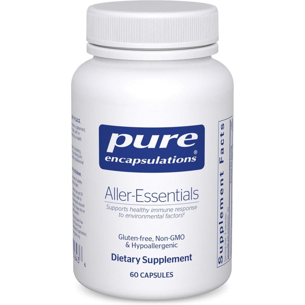 image:imagePure Encapsulations AllerEssentials Hypoallergenic Dietary Supplement for Healthy Immune Response and Nasal Function 60 Capsules60 Count Pack of 1