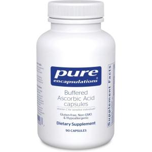 Pure Encapsulations Buffered Ascorbic Acid Capsules | Vitamin C for Sensitive Individuals* | 250 Capsules(90 Count (Pack of 1))