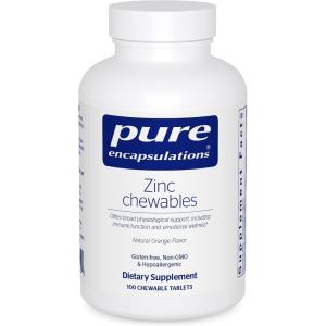 Pure Encapsulations Zinc Chewables | Supplement for Immune System Support, Growth and Development, and Wound Healing | 100 Chewable Tablets | Natural Orange Flavor