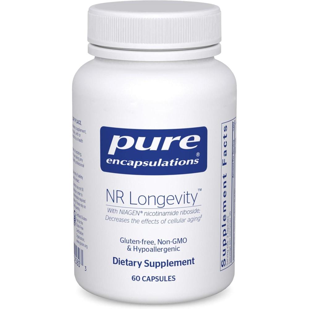 image:imagePure Encapsulations NR Longevity NAD Supplement Supports Healthy Aging NAD Replenishment Mitochondrial Function with NIAGEN Gluten Free NonGMO Hypoallergenic 60 Capsules