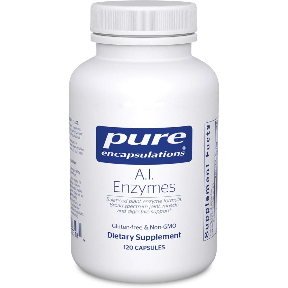 image:imagePure Encapsulations AI Enzymes Balanced Plant Enzyme Formula for Joint Muscle and Digestive Support 120 Capsules