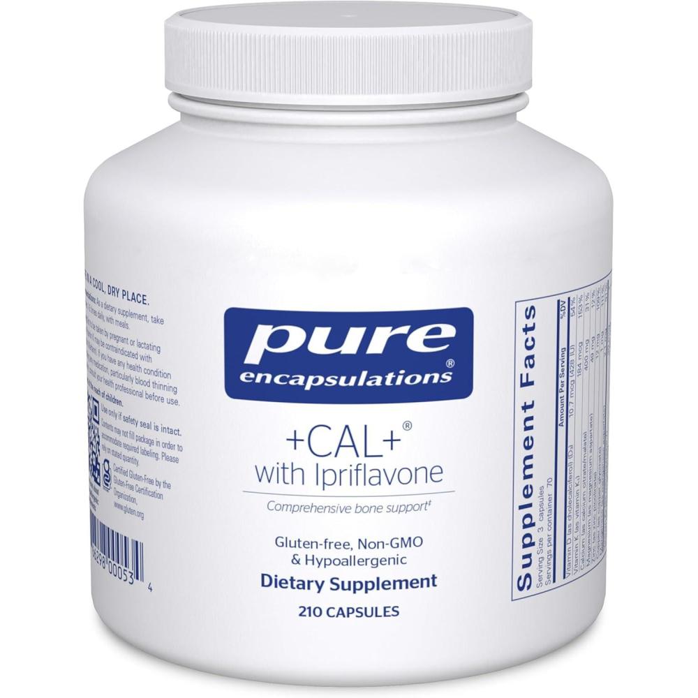 image:imagePure Encapsulations Cal with Ipriflavon Mineral Vitamin and Herbal Supplement to Promote Skeletal Strength 210 Capsules210 Count Pack of 1