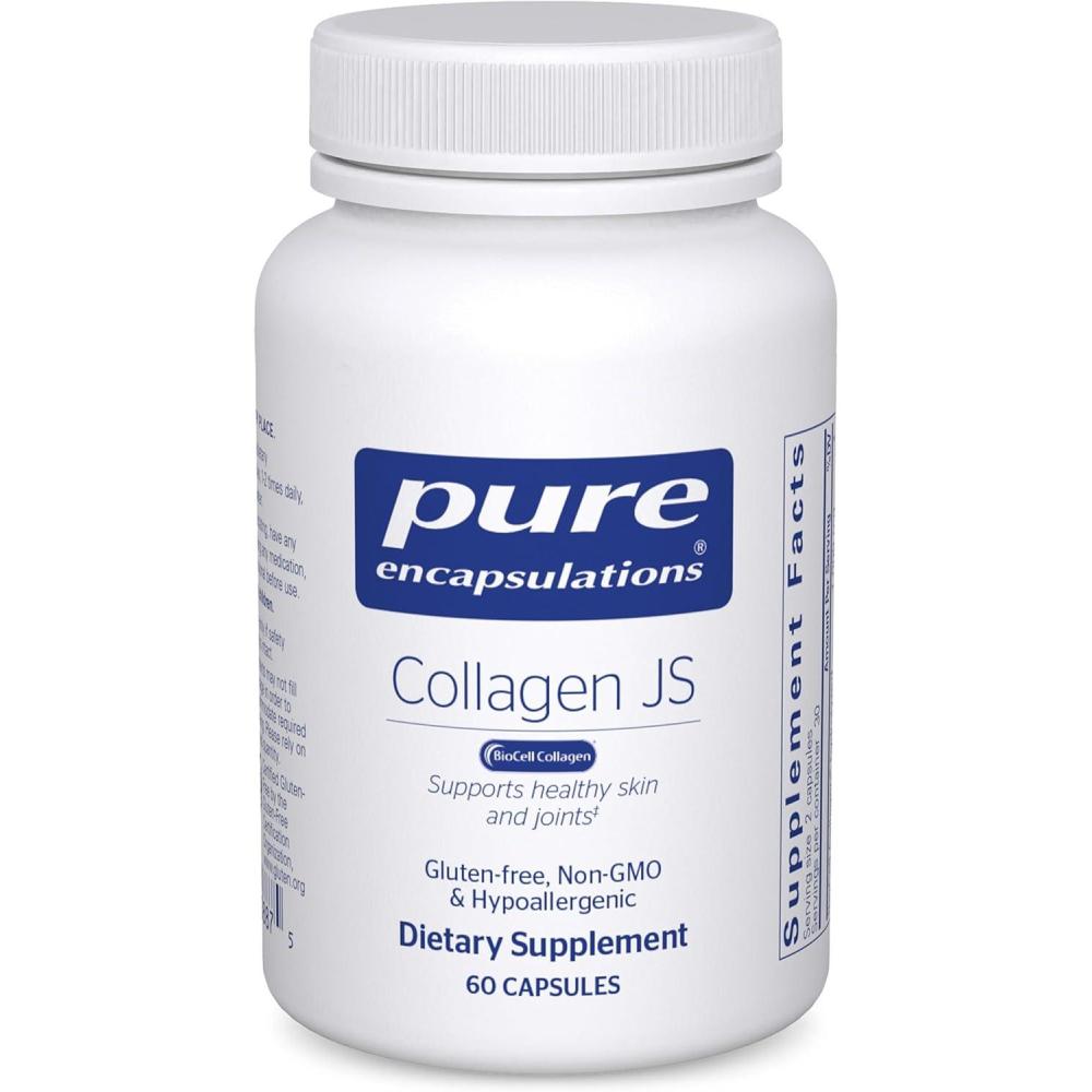 image:imagePure Encapsulations Collagen JS Skin amp Joint Health 1000 mg Hydrolyzed Biocell Collagen Gluten Free amp NonGMO 120 Capsules60 Count Pack of 1