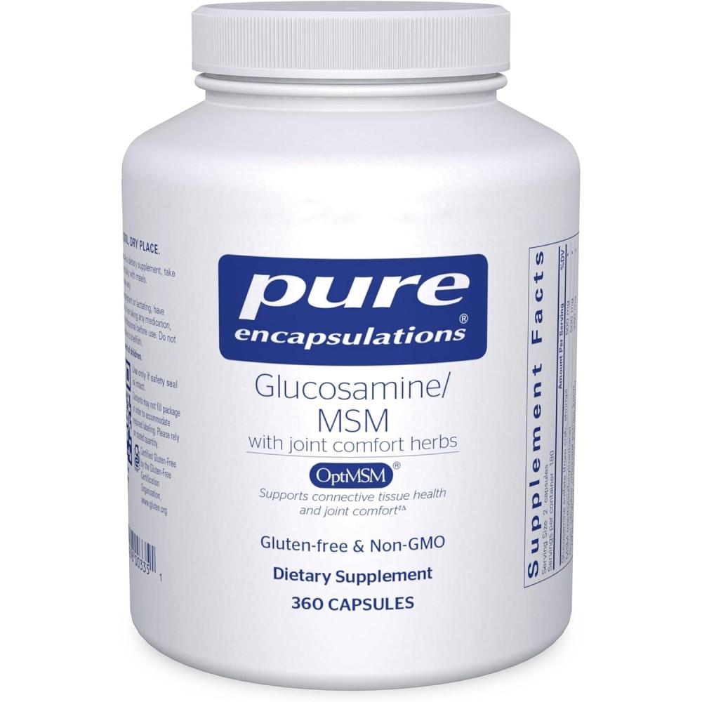 image:imagePure Encapsulations Glucosamine MSM Supplement for Joint Support Mobility Comfort Cartilage Health and Connective Tissue 360 Capsules360 Count Pack of 1