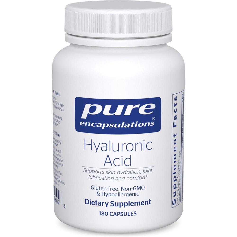 image:imagePure Encapsulations Hyaluronic Acid for Skin Hydration Joint Lubrication amp Joint Health Effective Absorption Gluten Free Vegan amp NonGMO 60 Capsules180 Count Pack of 1