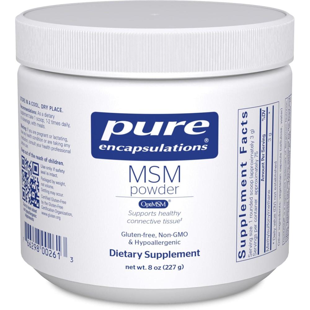 image:imagePure Encapsulations MSM Powder Hypoallergenic Supplement Supports Joint Immune and Respiratory Health 8 Ounces