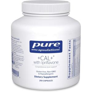 Pure Encapsulations +Cal+ with Ipriflavon | Mineral, Vitamin, and Herbal Supplement to Promote Skeletal Strength | 210 Capsules(210 Count (Pack of 1))