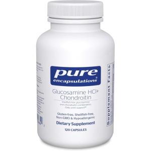 Pure Encapsulations Glucosamine HCl Chondroitin | Hypoallergenic Dual|Strength Support for Healthy Joint Motility and Function | 120 Capsules