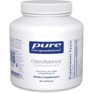 Pure Encapsulations OsteoBalance | Hypoallergenic Supplement to Promote Calcium Absorption and Enhance Healthy Bone Mineralization* | 351 Capsules(210 Count (Pack of 1))
