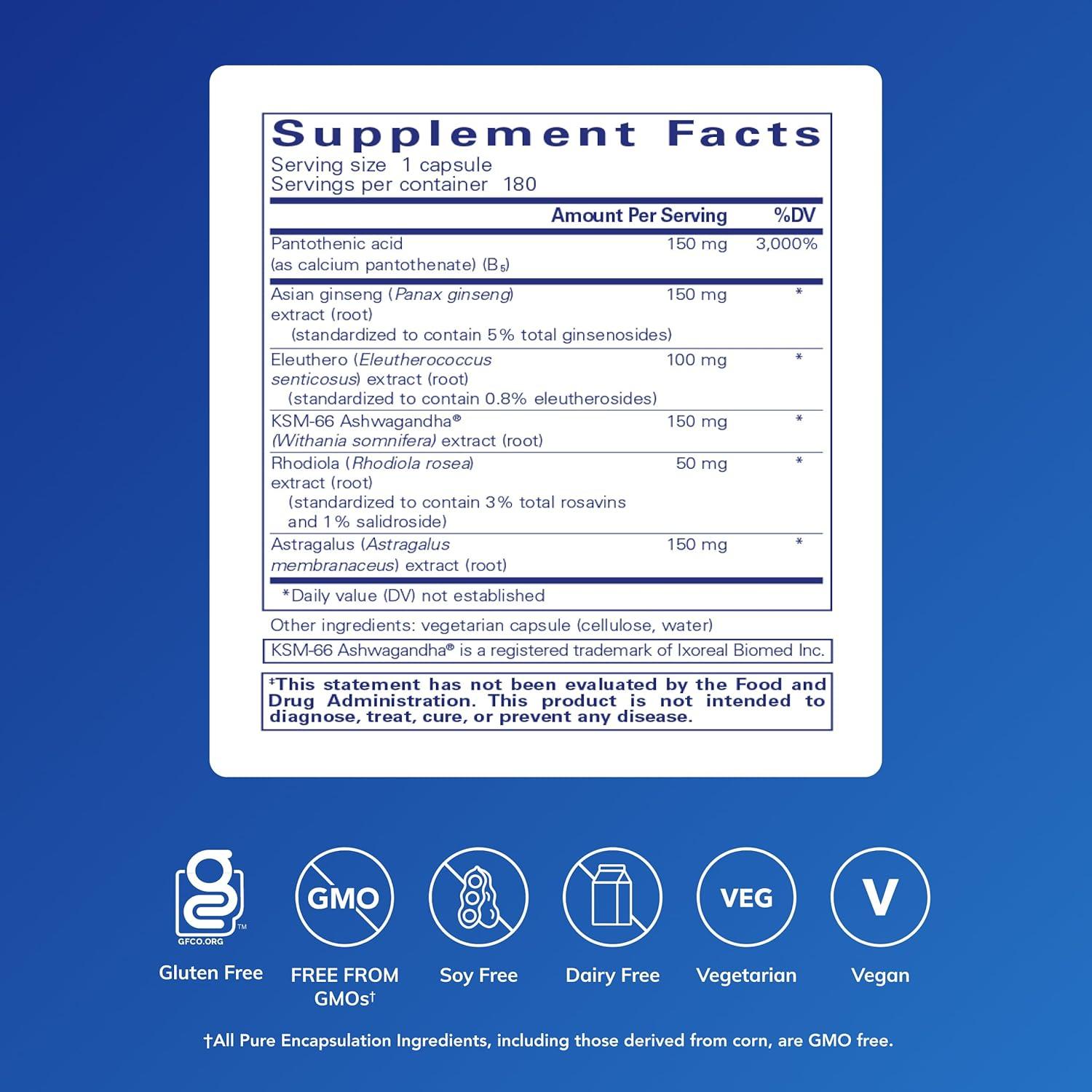 image:imagePure Encapsulations PhytoADR Vegetarian Adrenal Support Formula 60 Capsules180 Count Pack of 1