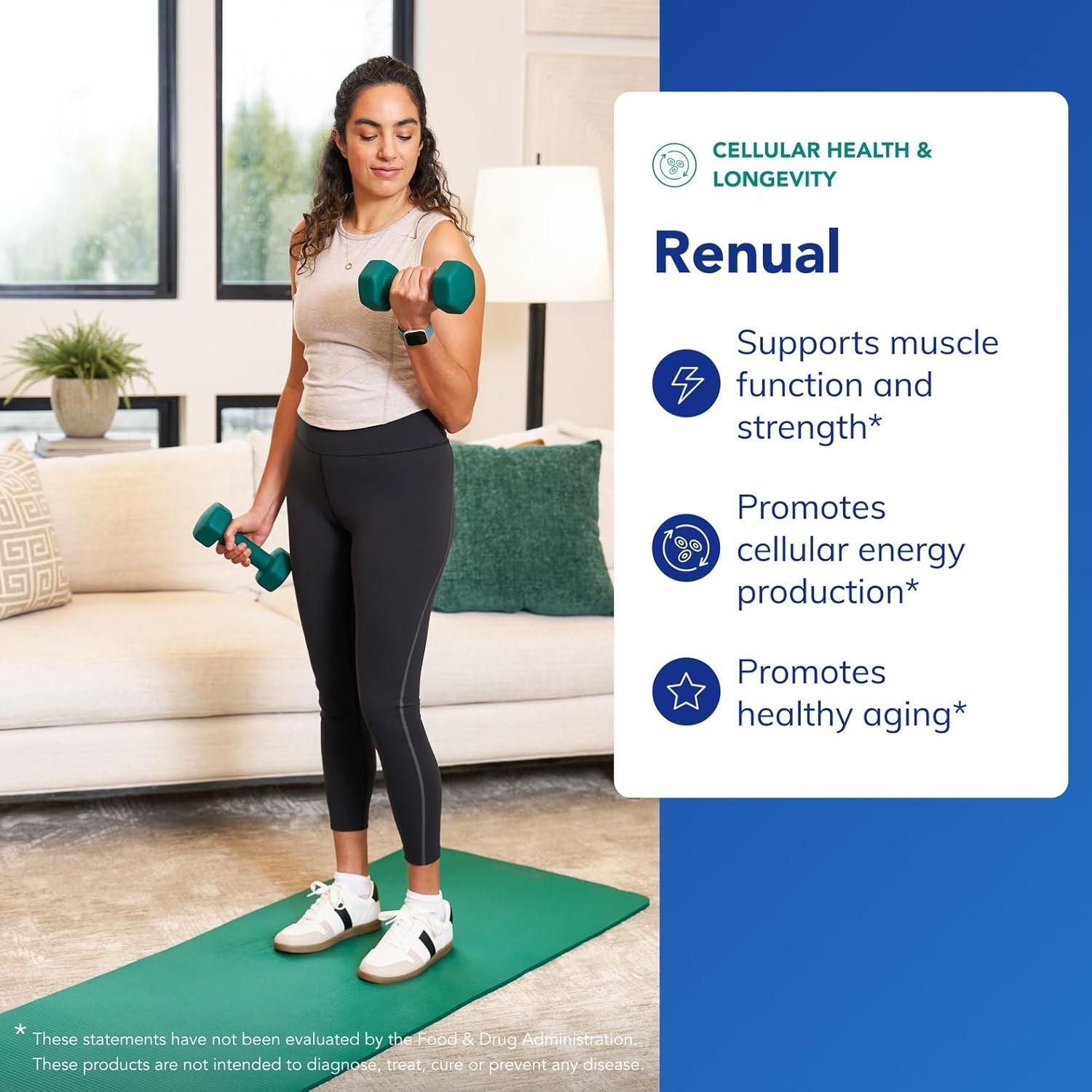 image:imagePure Encapsulations Renual Urolithin A Supplement Support for Muscle Function Cellular Energy Production Mitochondrial Health and Healthy Aging 60 Caplique Capsules