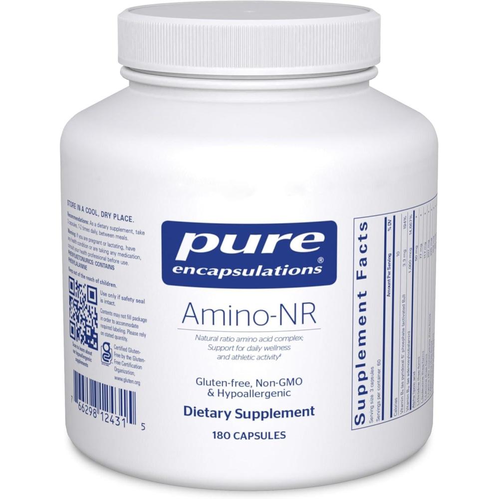 image:imagePure Encapsulations AminoNR Natural Ratio Amino Acid Complex Support for Immune Function and Athletic Activity 180 Capsules
