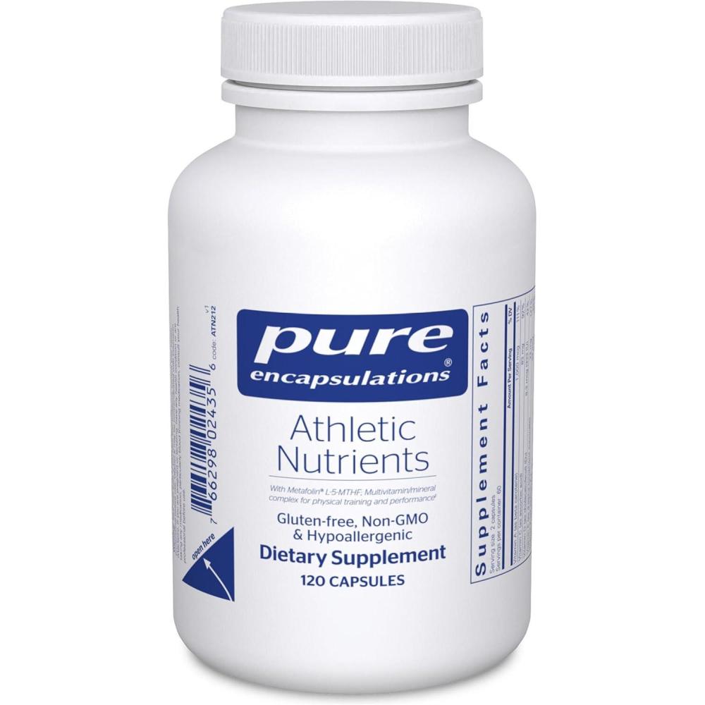 image:imagePure Encapsulations Athletic Nutrients MultivitaminMineral Complex for Exercise Performance and Training 180 Capsules120 Count Pack of 1